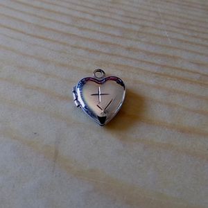 Sterling Silver Heart Cross Locket